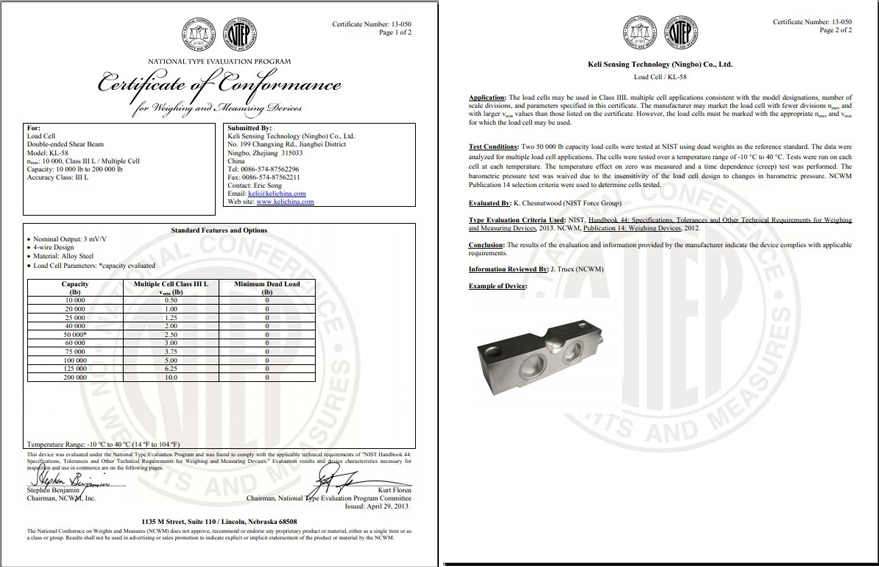 NTEP KL-58��QSB��